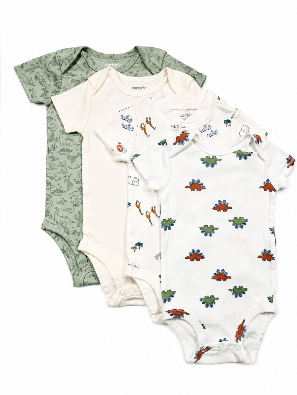 Carter's Baby Boy 4 Piece Dinosaur Safari Onesie Bundle 6 Months